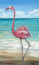 Load image into Gallery viewer, Beach Walker Flamingo | Original Acrylic Painting