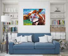 Load image into Gallery viewer, Curious Cow | Canvas Print
