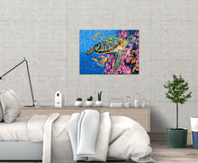 Load image into Gallery viewer, Fishing Turtle | Canvas Print