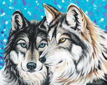 Load image into Gallery viewer, Grey Wolves | Original Acrylic Painting
