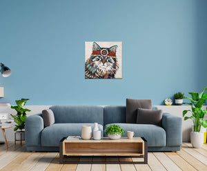 Hippie Cat | Canvas Print