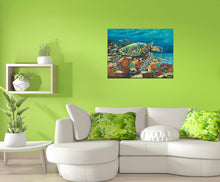 Load image into Gallery viewer, Ocean Floor Swimming | Original Acrylic Painting