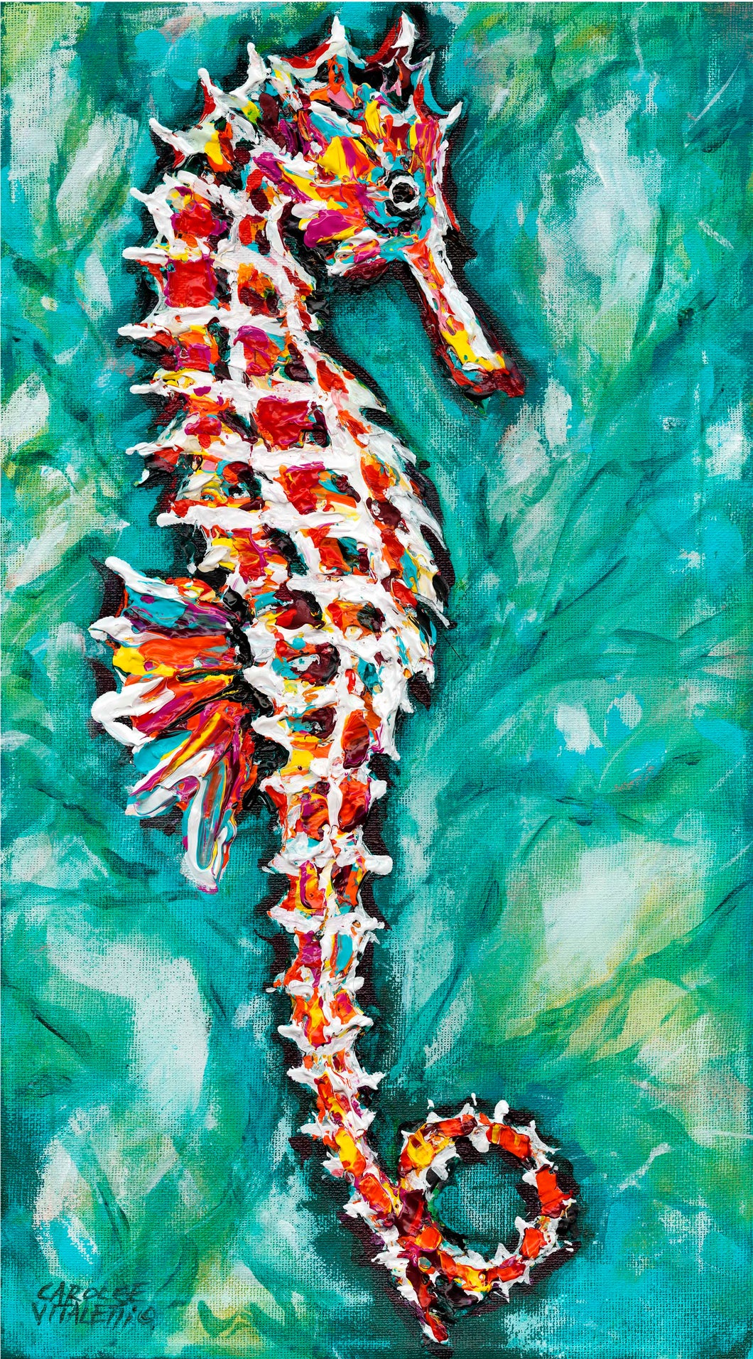 Radiant Seahorse | Canvas Print