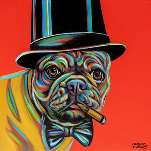 Cigar Dog | Canvas Print