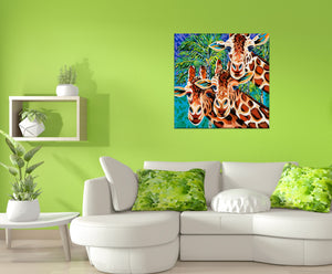 Best Giraffe Friends | Canvas Print