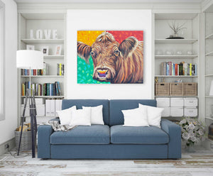 Colorful Cow II | Canvas Print