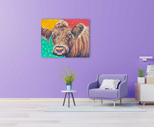 Colorful Cow II | Canvas Print