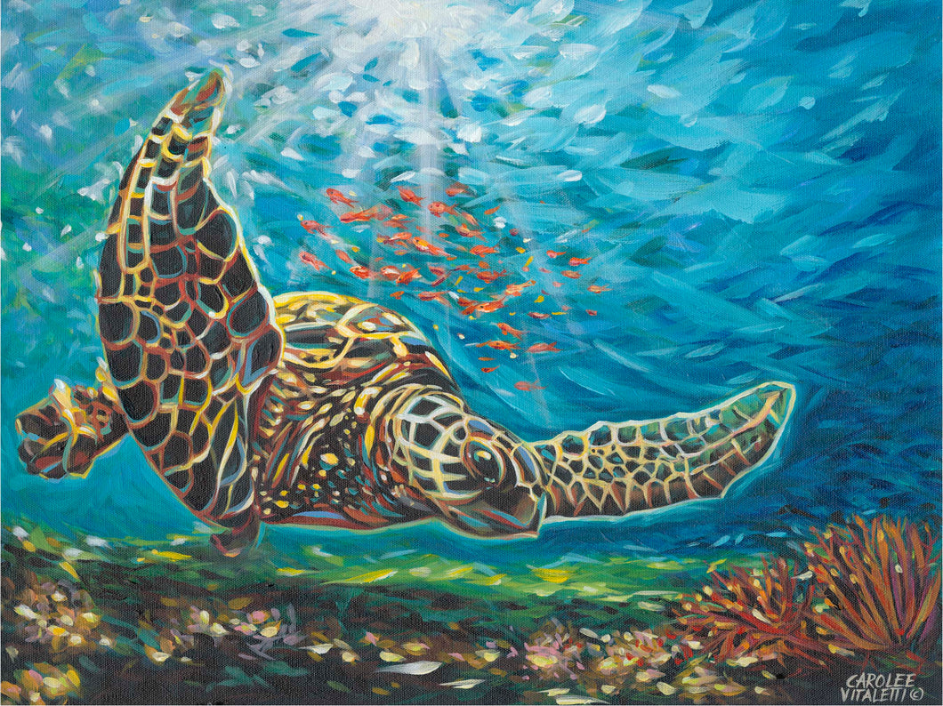 Deep Sea Swimming | Original Acrylic Painting