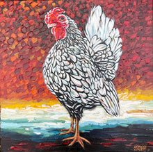 Load image into Gallery viewer, Fancy Chicken II | Original Acrylic Painting
