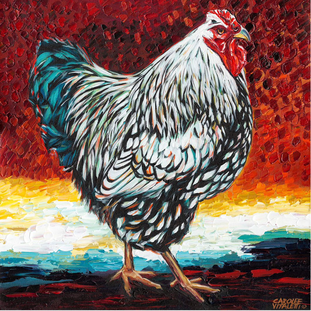 Fancy Chicken | Original Acrylic Painting