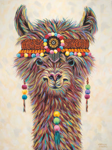 Hippie Alpaca | Original Acrylic Painting