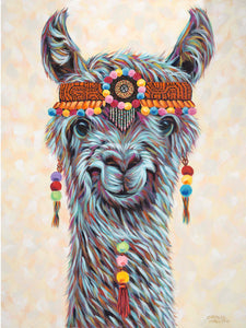 Hippie Llama | Original Acrylic Painting