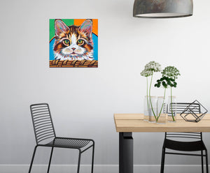 Kitten in Basket II | Canvas Print