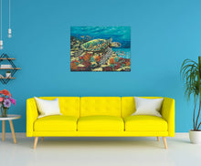 Load image into Gallery viewer, Ocean Floor Swimming | Canvas Print
