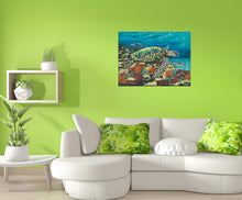 Load image into Gallery viewer, Ocean Floor Swimming | Original Acrylic Painting
