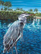 Load image into Gallery viewer, Peaceful Heron | Original Acrylic Painting
