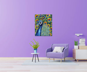 Plumed Peacock | Canvas Print