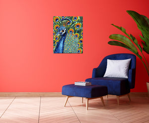 Plumed Peacock | Canvas Print