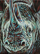Load image into Gallery viewer, Powerful Rhino | Original Acrylic Painting

