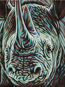 Powerful Rhino | Original Acrylic Painting