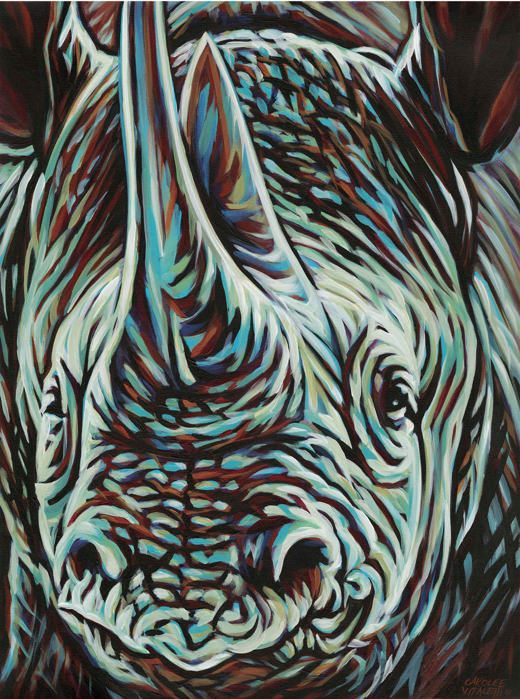 Powerful Rhino | Canvas Print