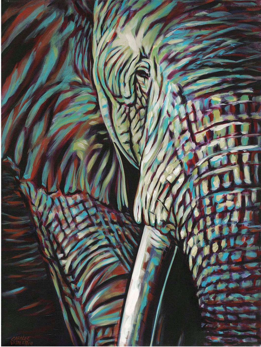 Powerful Elephant | Original Acrylic Painting