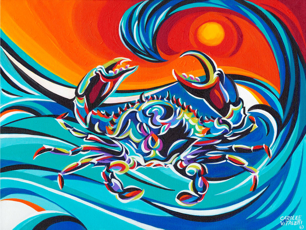 Wavy Crab | Canvas Print