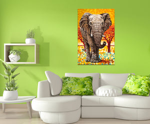 Wild Elephant | Original Acrylic Painting
